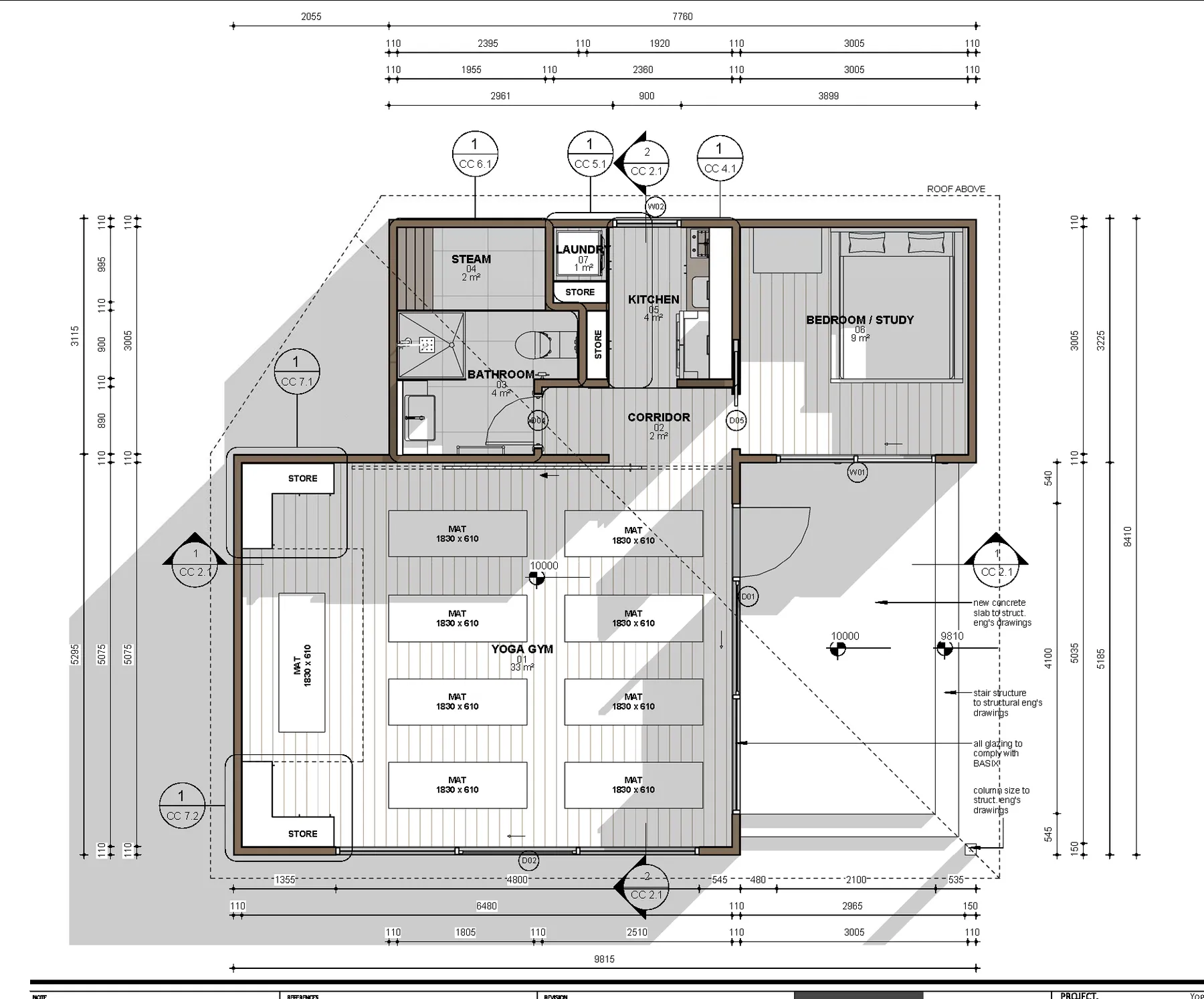 The Barbara floor plan — 1 bed · 1 bath · 55 m²