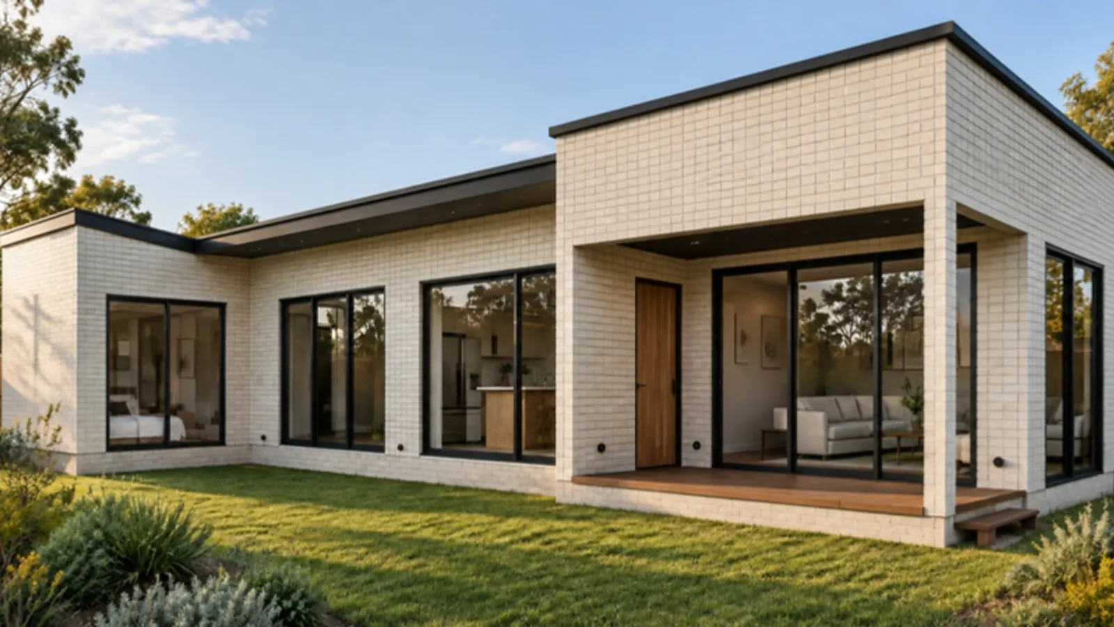 The Blanche granny flat — Brick facade treatment