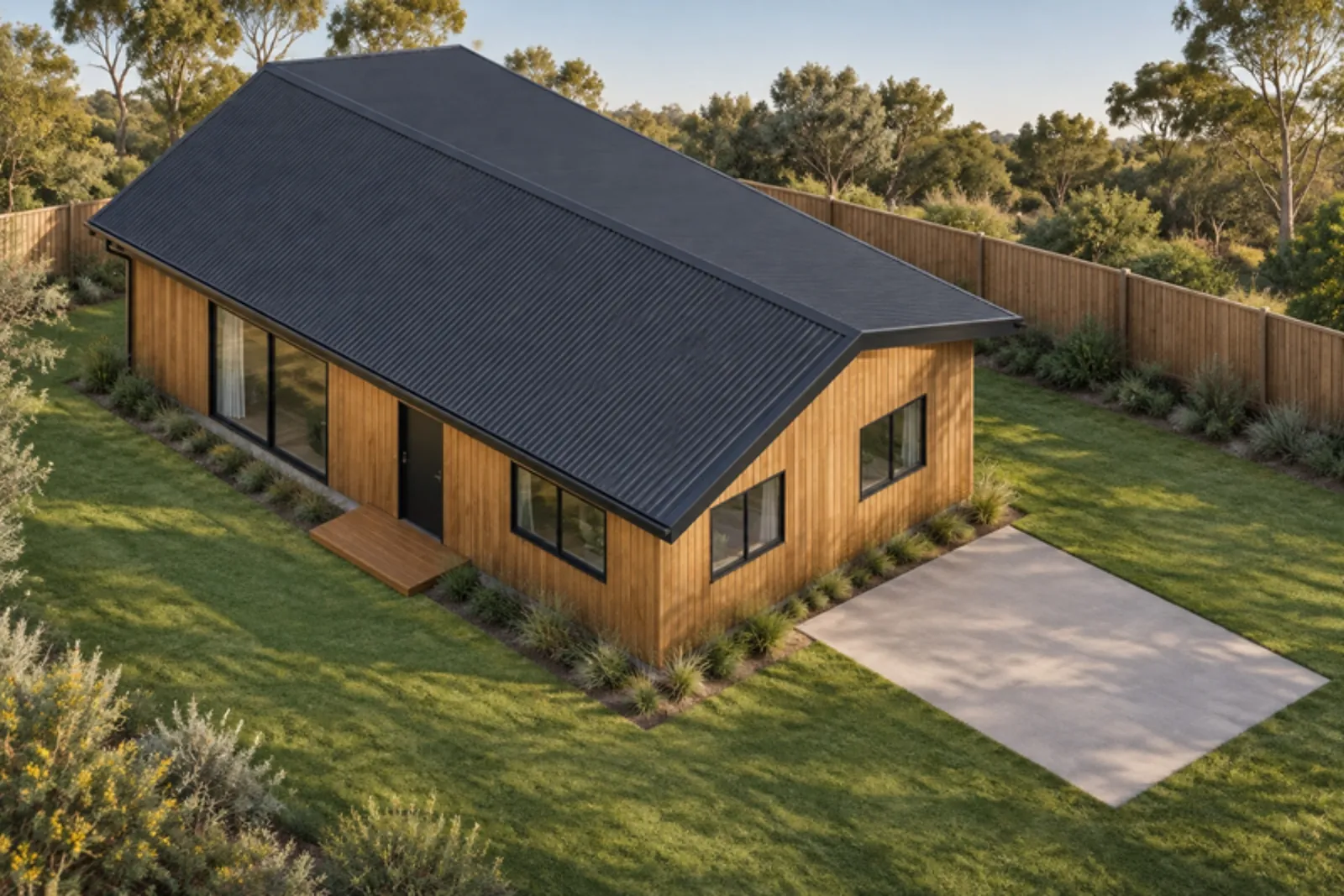 The Dot granny flat — Timber facade treatment