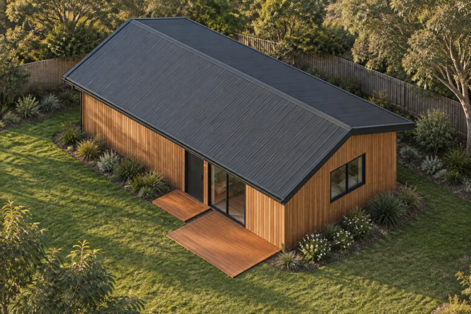 The Edna granny flat — Timber facade treatment