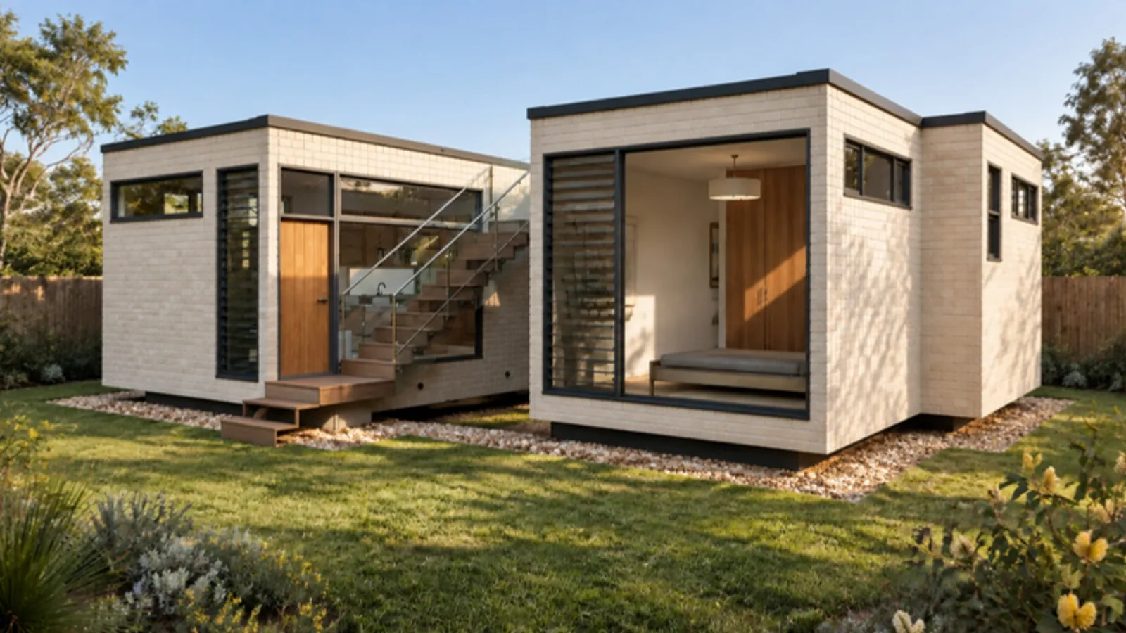 Brick facade treatment on The Ethel granny flat