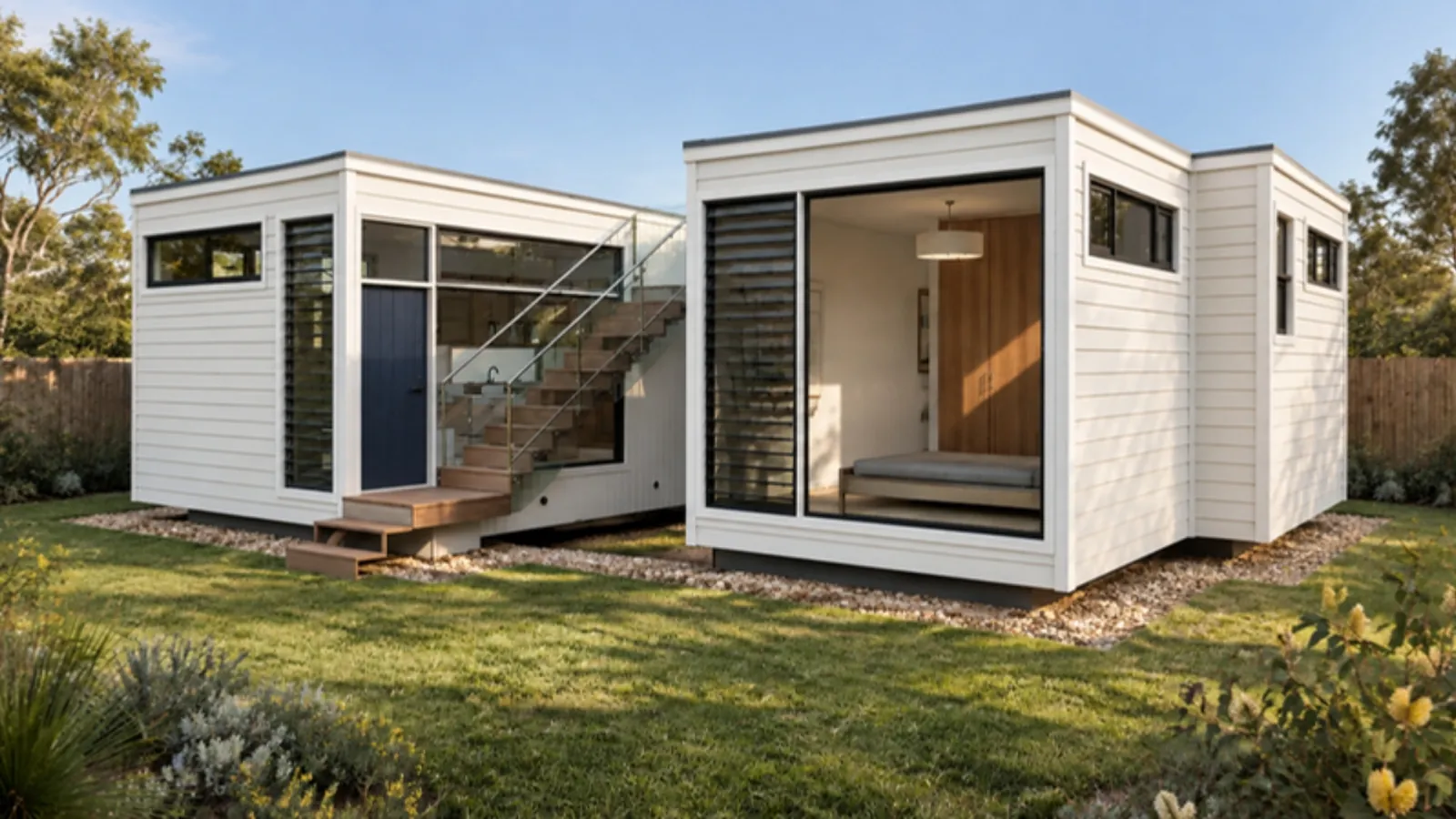 Hamptons facade treatment on The Ethel granny flat