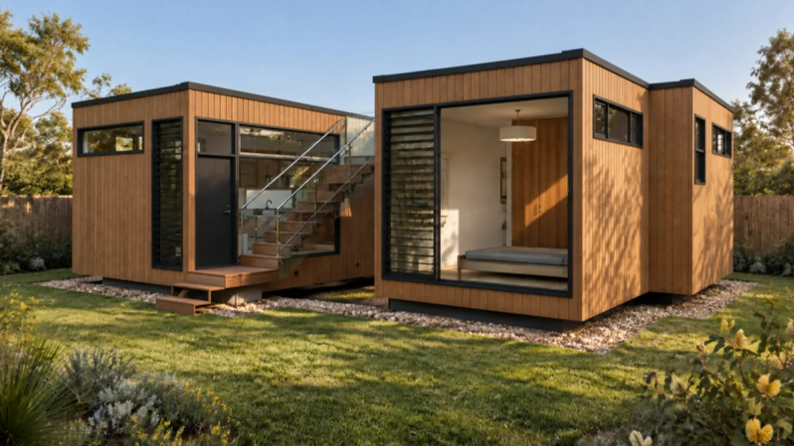 Timber facade treatment on The Ethel granny flat