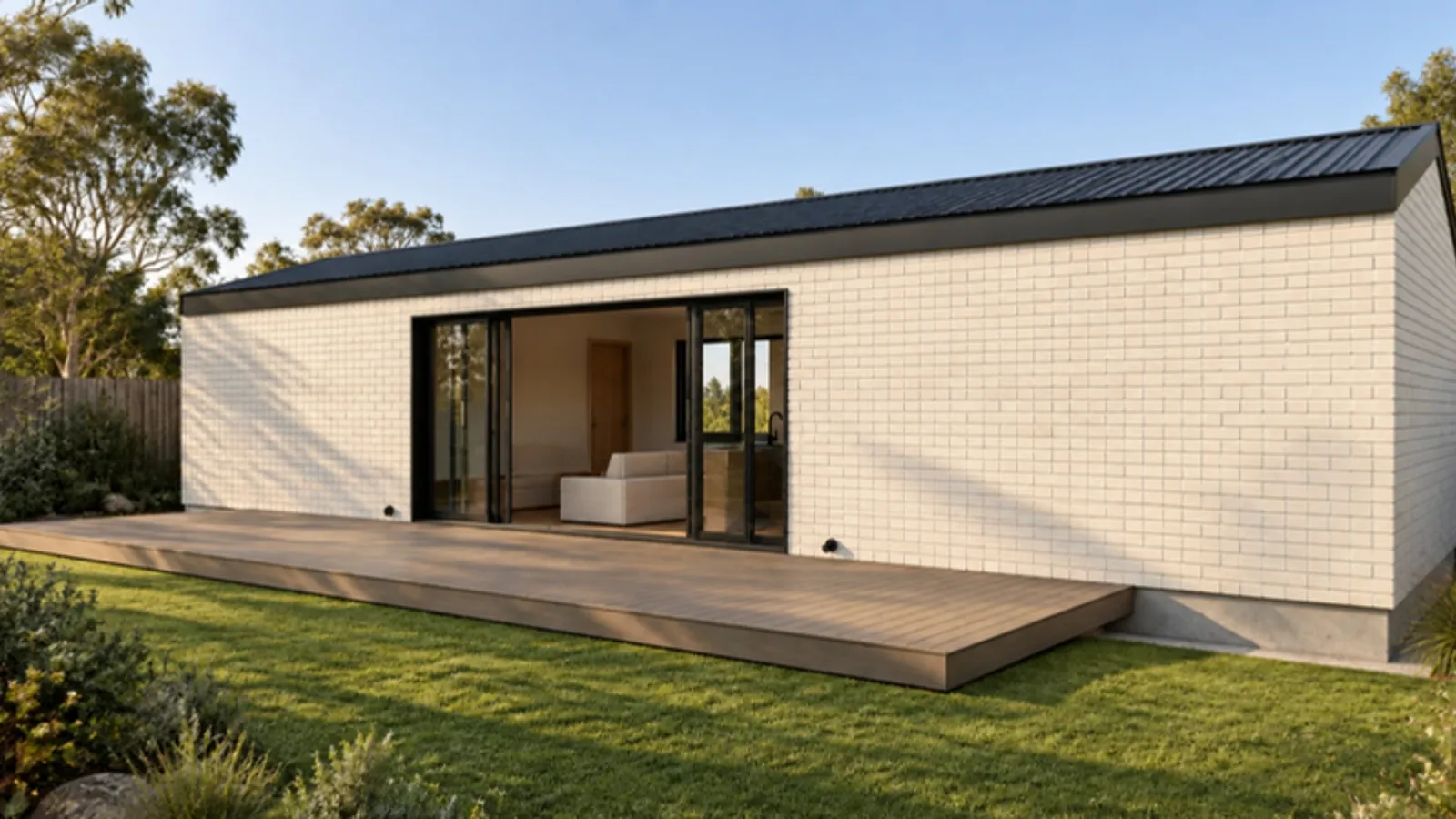 The Ginny granny flat — Brick facade treatment