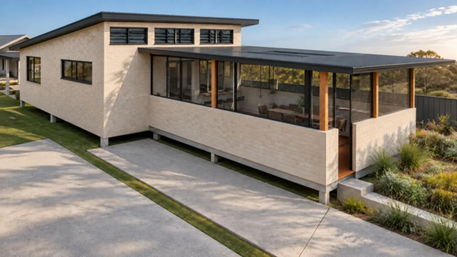 The Hazel granny flat — Brick facade treatment