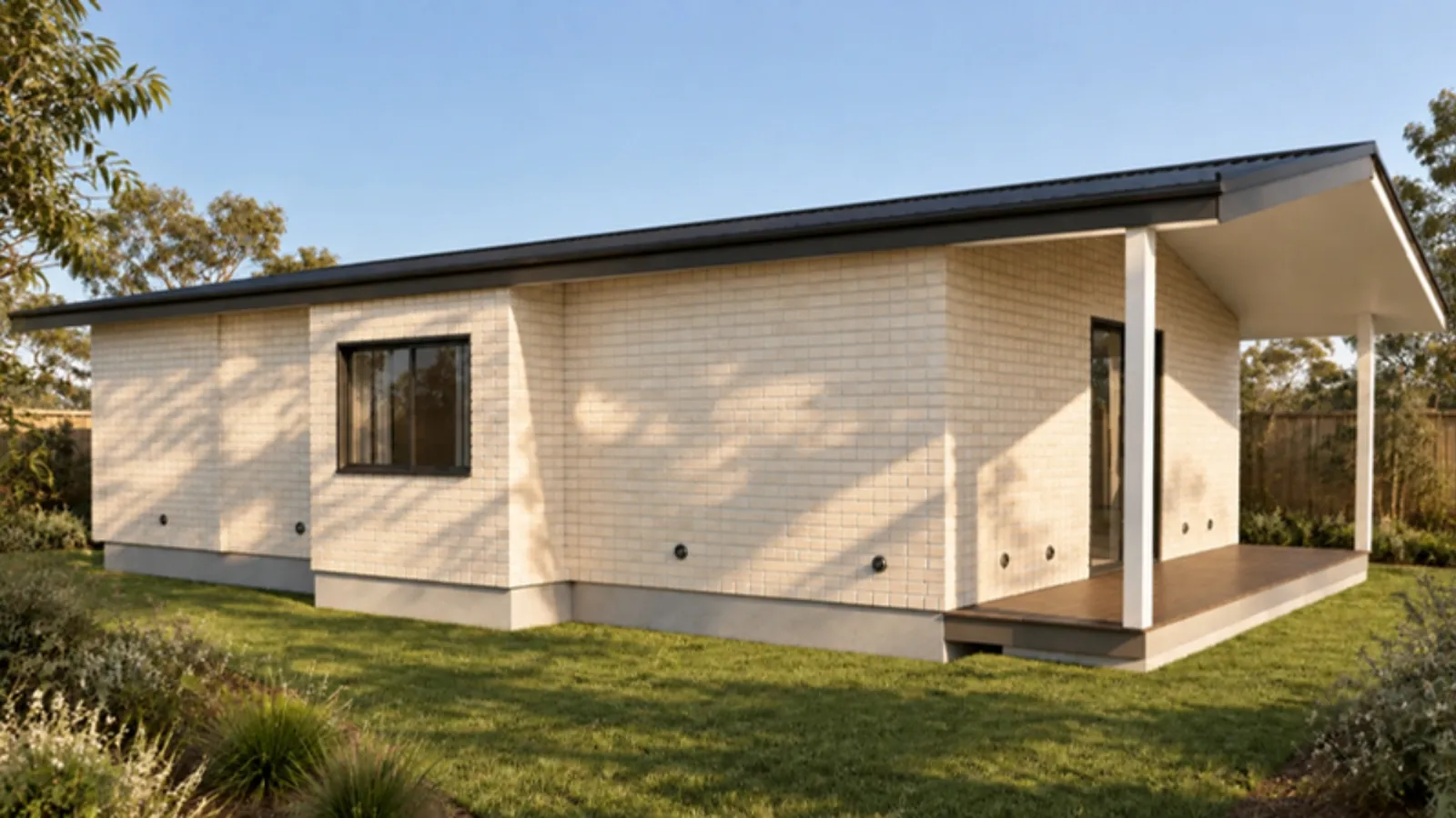The Karen granny flat — Brick facade treatment