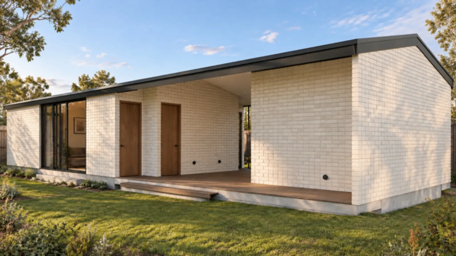 The Lotta granny flat — Brick facade treatment