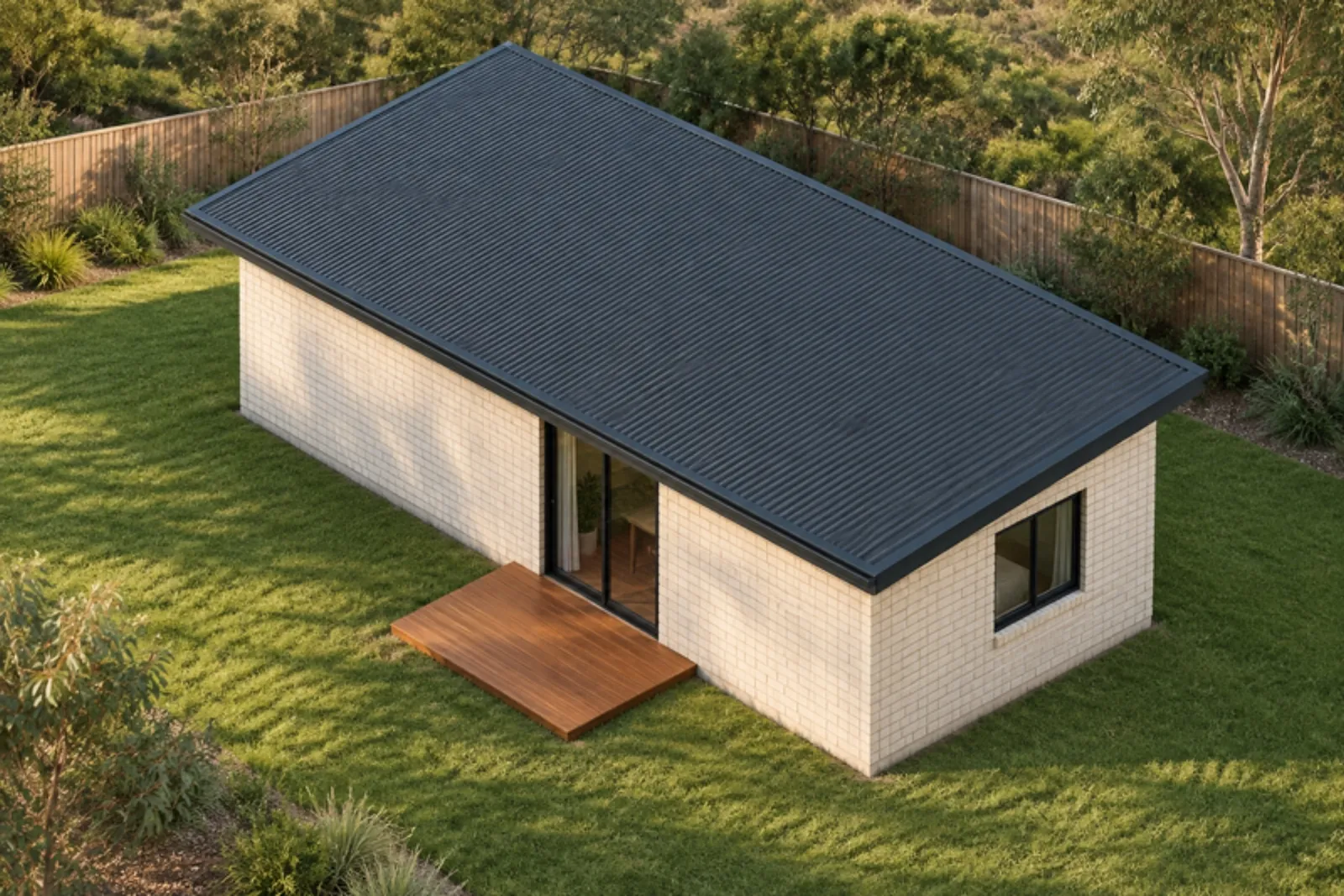 The Mavis granny flat — Brick facade treatment