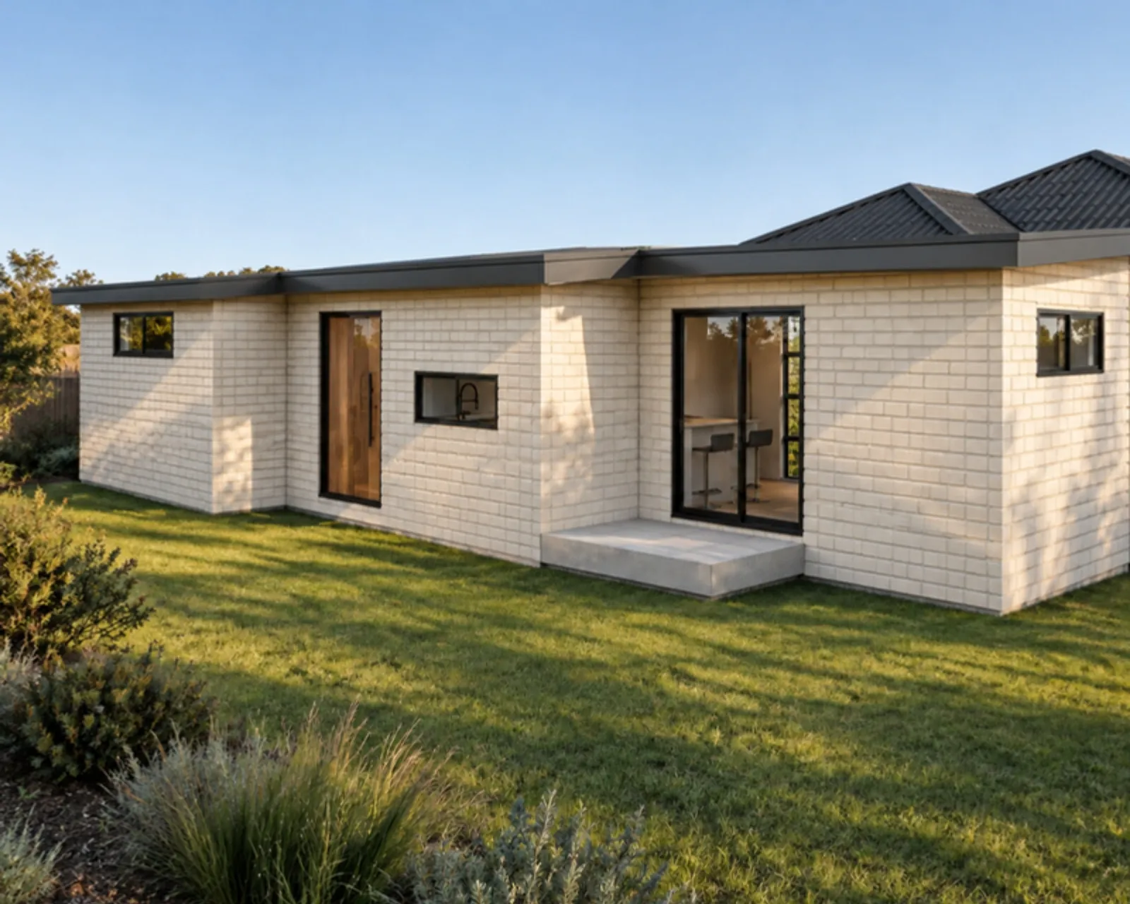 The Nancy granny flat — Brick facade treatment