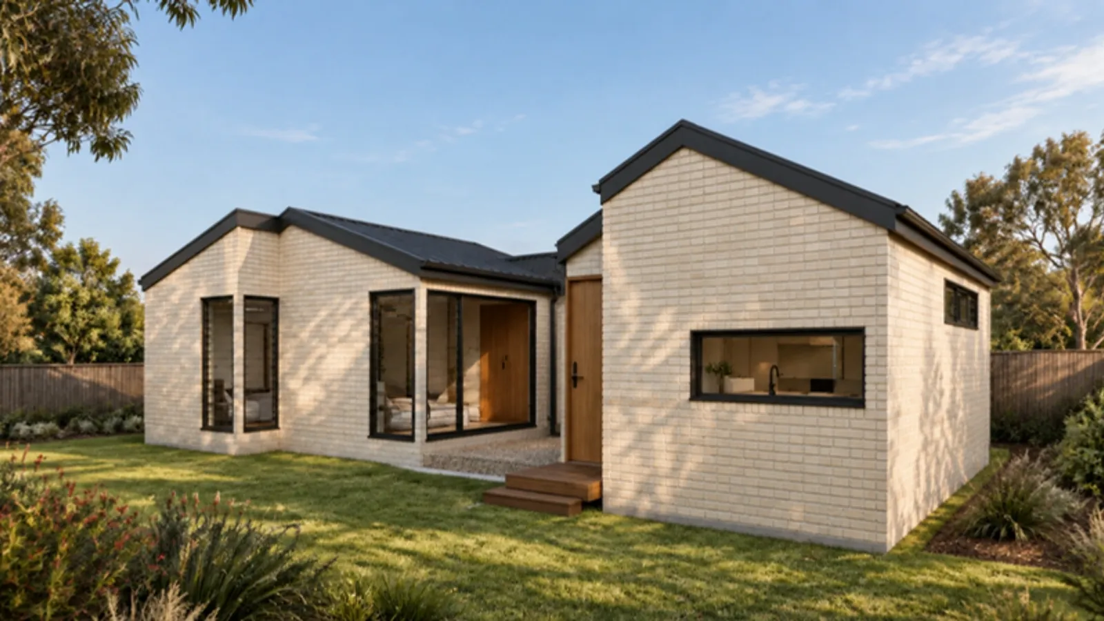 The Pattsi granny flat — Brick facade treatment