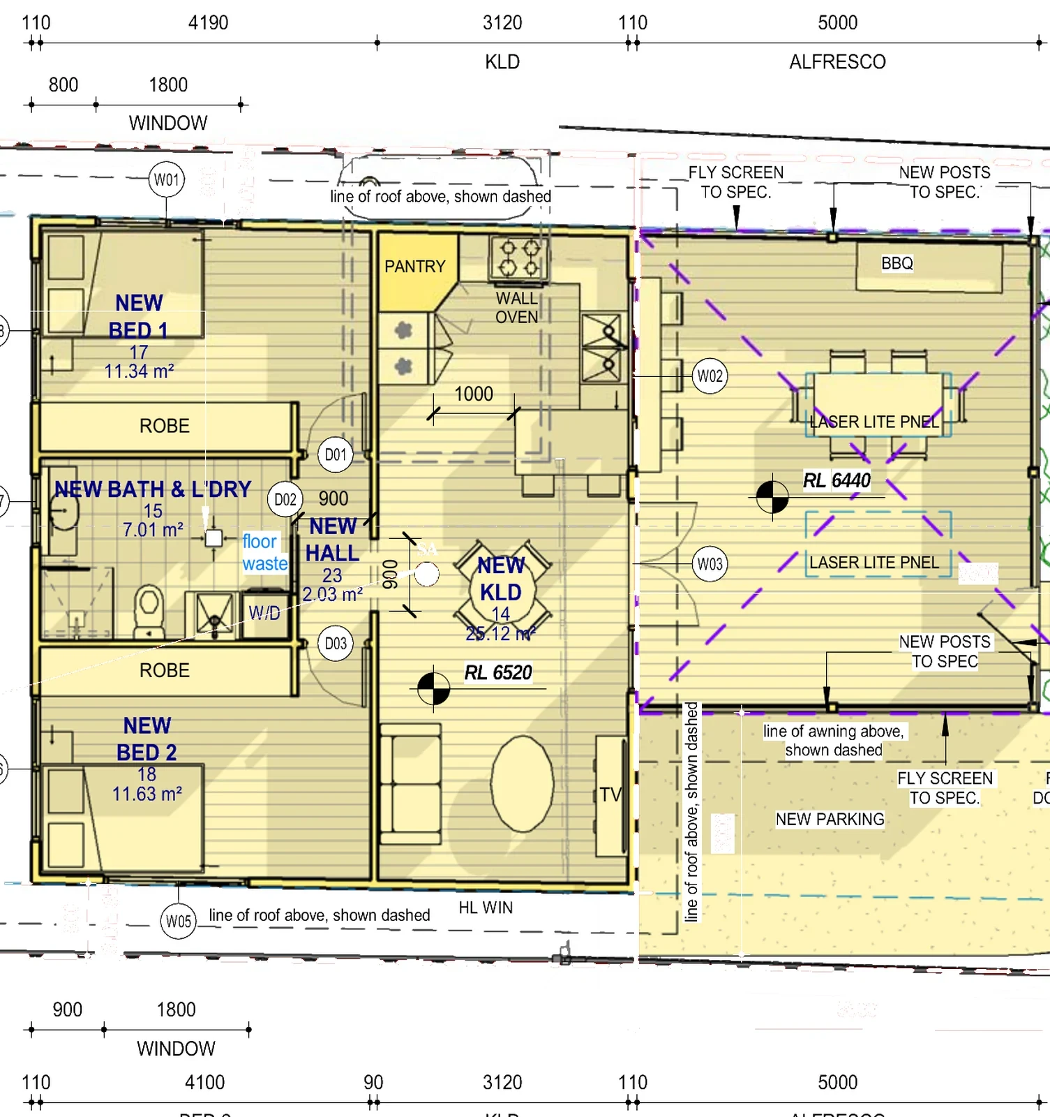 The Hazel floor plan — 2 bed · 1 bath · 57 m²