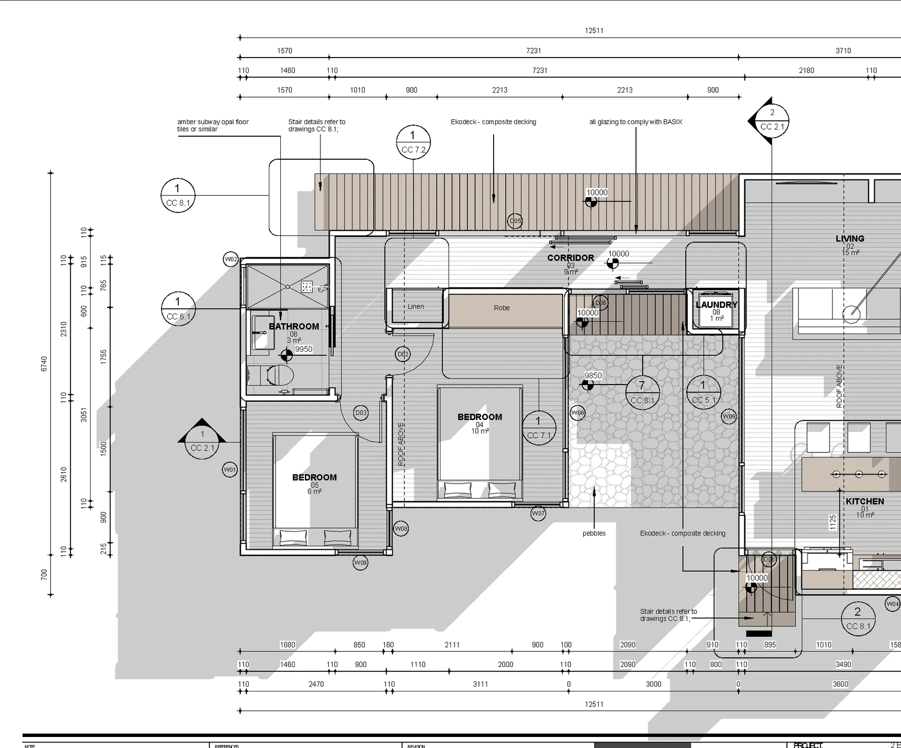 The Pattsi floor plan — 2 bed · 1 bath · 54 m²