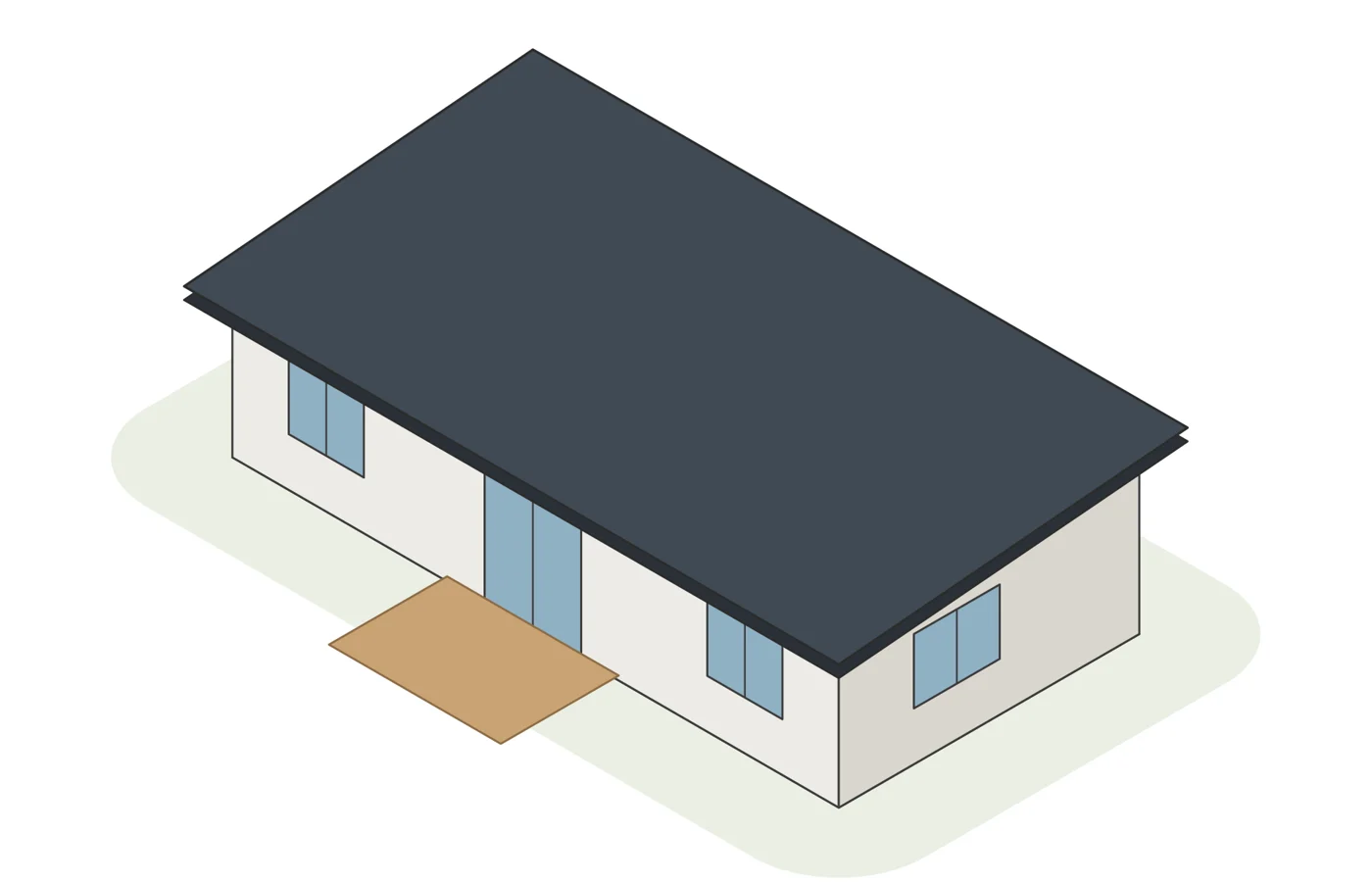 The Shirley granny flat — two bedrooms, two bathrooms, nobody shares